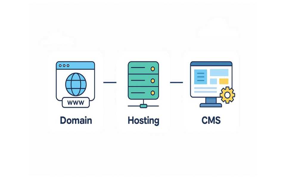 What’s the Difference Between a Domain, Hosting, and a CMS?